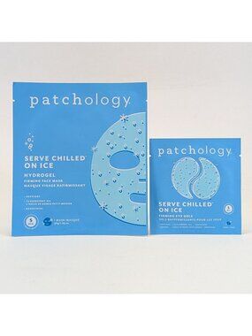 Patchology Serve Chilled On Ice Hydrogel Firming Face Mask & Eye Gels Duo Set